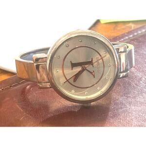 Women's 32mm Silver Tone Embassy Watch, Initial K on Face